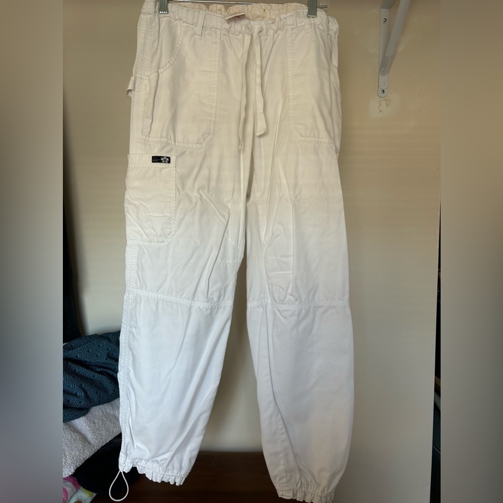 White koi brand m sized scrubs
